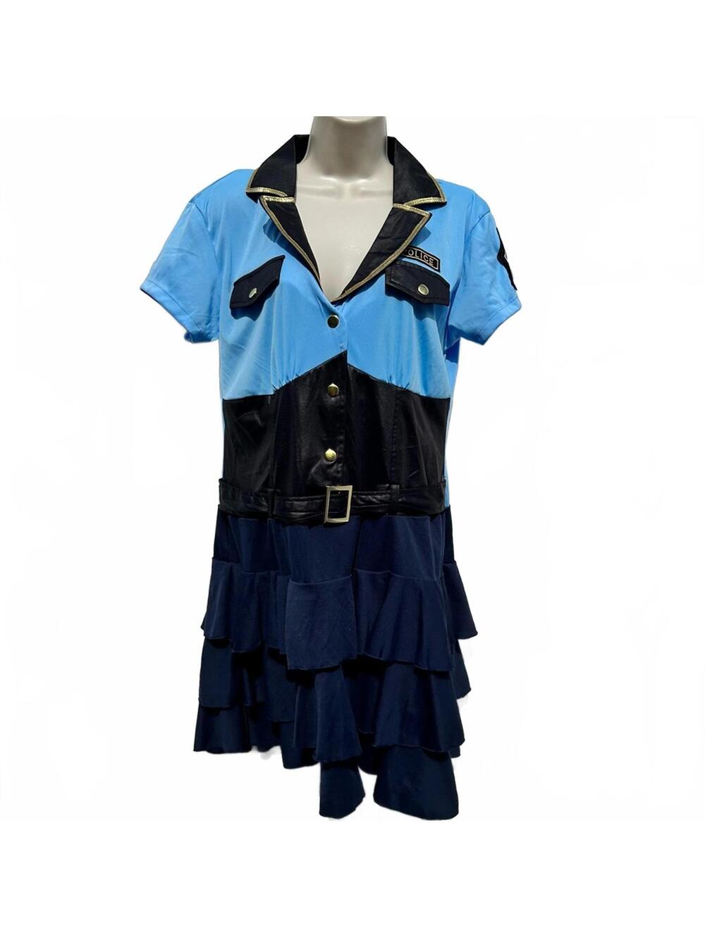 Halloween Costume Police Woman Meter Maid Cop Dress | Size Large 12-14